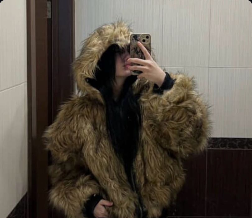 куртка двохсторонний бомбер меховая кожа y2k sk8 viperr opium