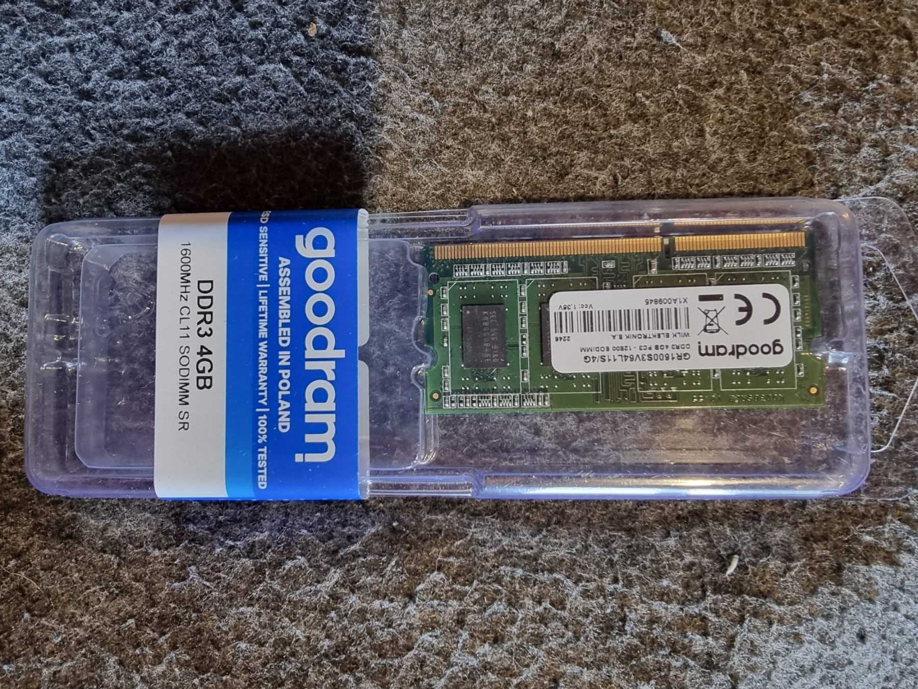 Оперативна пам'ять DDR3 4GB 1600MHz SODIMM