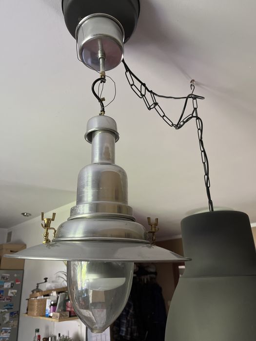 Lampa loftowa metal szkło