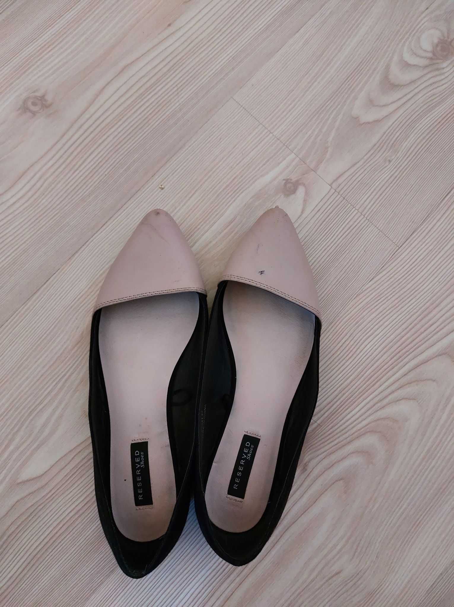 buty baletki czarno-beżowe rozmiar 37 Reserved