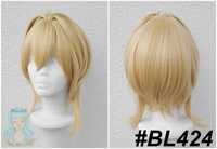 Lumine Genshin Impact Violet Evergarden krótka blond peruka cosplay
