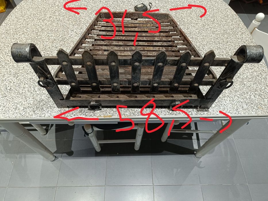 Queimador para lareira antigo