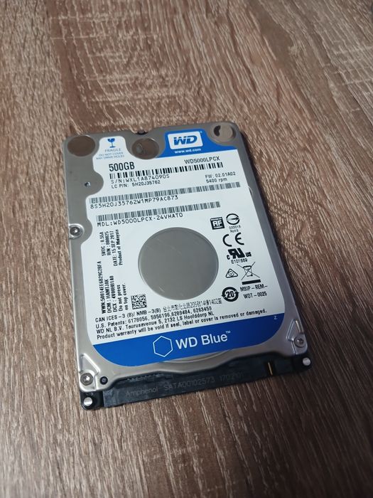Жорсткий диск WD Blue 2.5" 500 GB (WD5000LPCX)