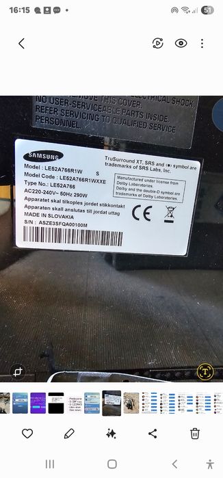 Telewizor samsung 52cale