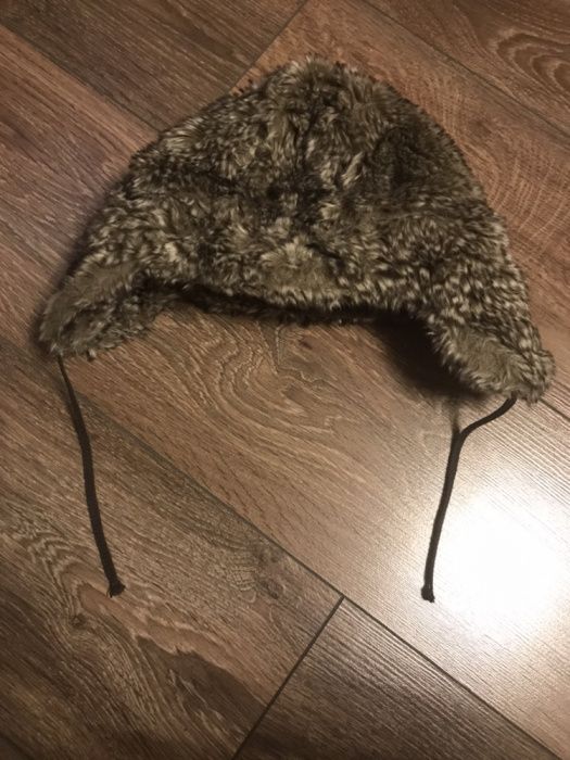 H&M zimowa czapka futrzana pilotka rozmiar 86