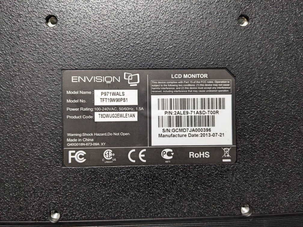 Монитор 19" Envision P971waLS широкоформатный VGA со встроенными динам