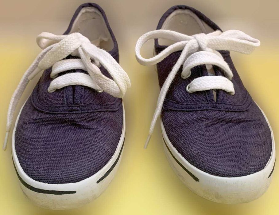 Sapatilhas de Criança em Pano Unissexo, Azul Escuro, como Novas