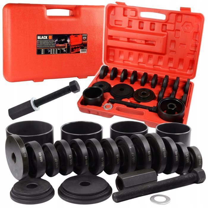 Ściągacz Tulei Łożysk Adaptery Prasy 56-88Mm Black