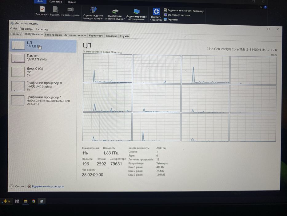 Acer NITRO 5 RTX3060 6gb Intel i5
