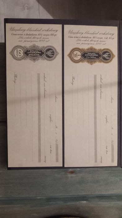 Weksel urzędowy blankiet