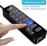 Aktywny HUB USB 3.0 zasilacz, 8 portów w tym 1 inteligentny ładowania