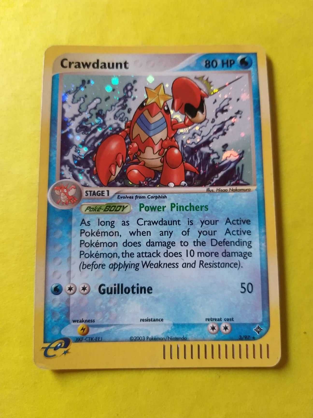 Pokemon Card- Crawdaunt 80 HP