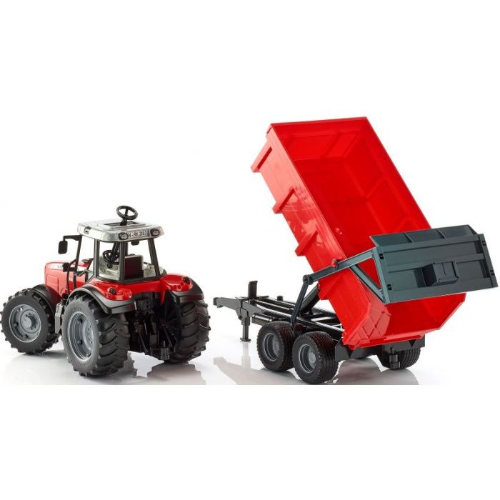 Трактор Massey Ferguson 7480 c прицепом Bruder (Брудер) 02045