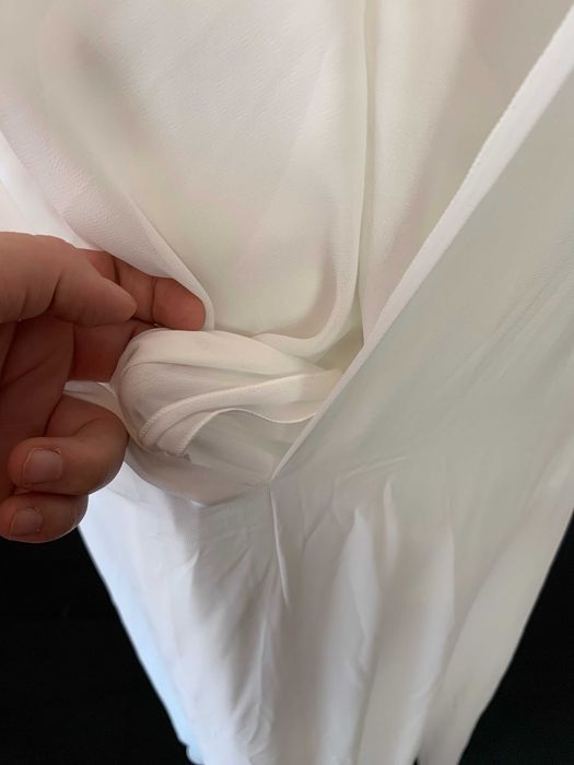 Nowa Suknia Ślubna Biała Asymetryczna Krótka M 38 Okazja boho Szyfon