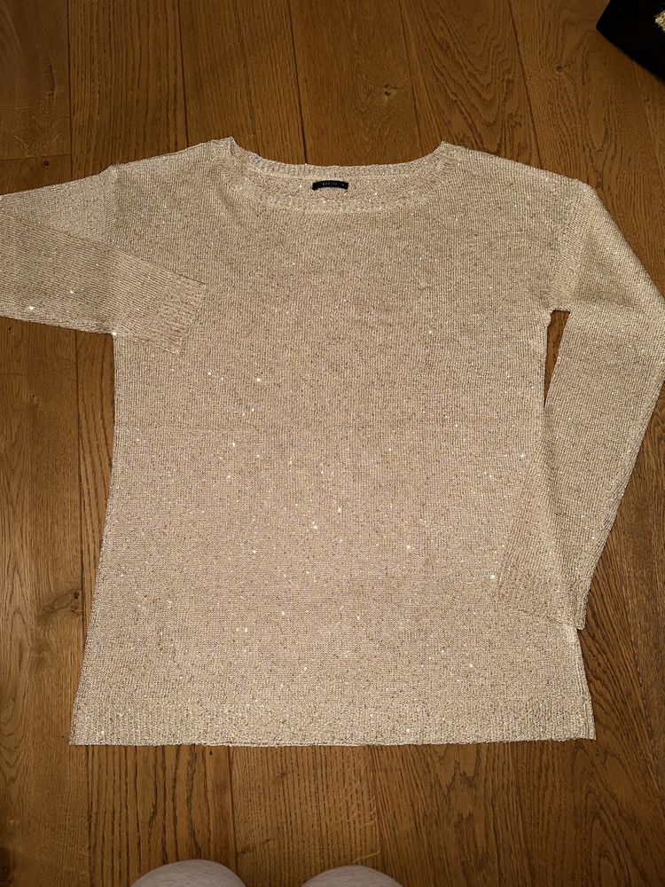 Sweter złota nitka, tunika, MOHITO, rozm. M