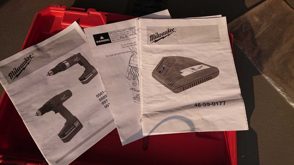 wiertarka wkrętarka Milwaukee + ładowarka + skrzynka