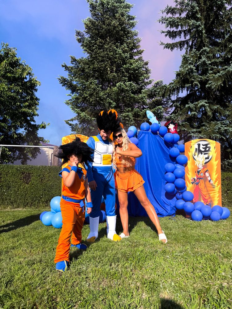 Dragon ball songo vegeta tło urodiznowe dwie sztuki