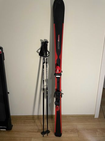 Wedze NARTY Zjazdowe męskie BOOST 300 ARCHTEC 165 cm + KIJKI 125 cm
