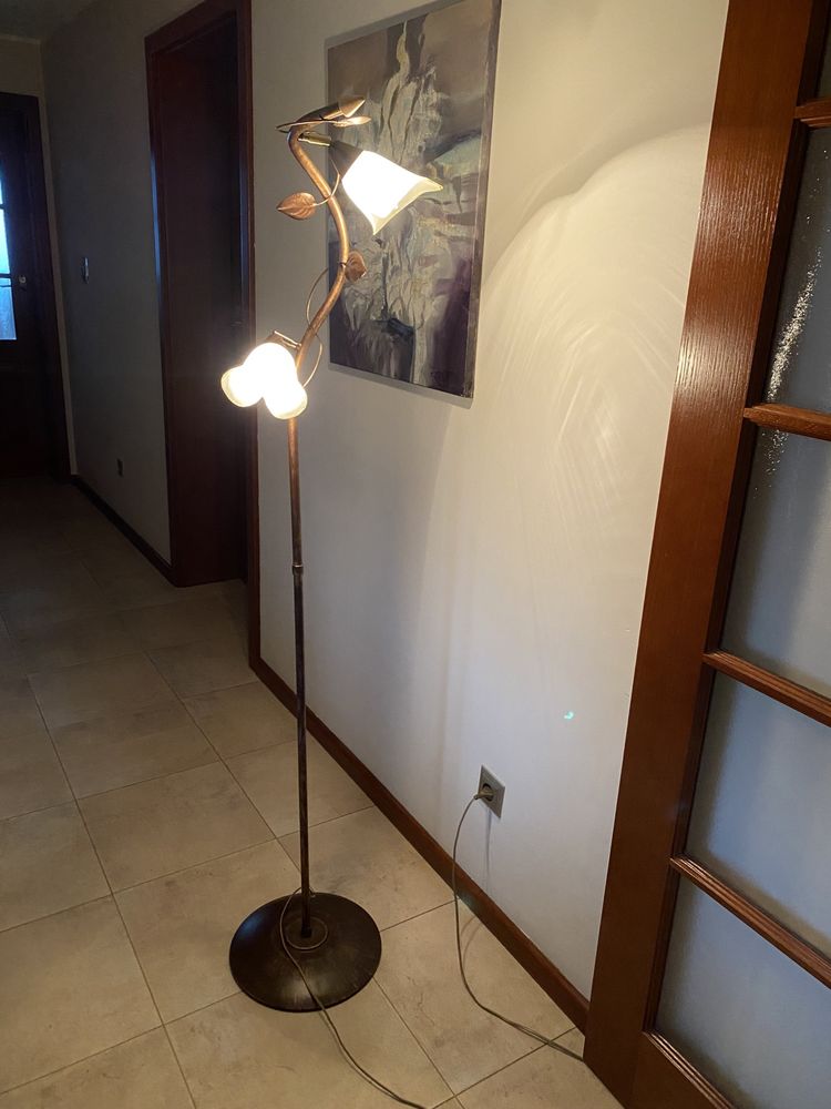 Lampy zestaw - stojąca i żyrandol