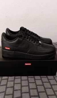 Nike air force 1 x supreme czarne buty 42