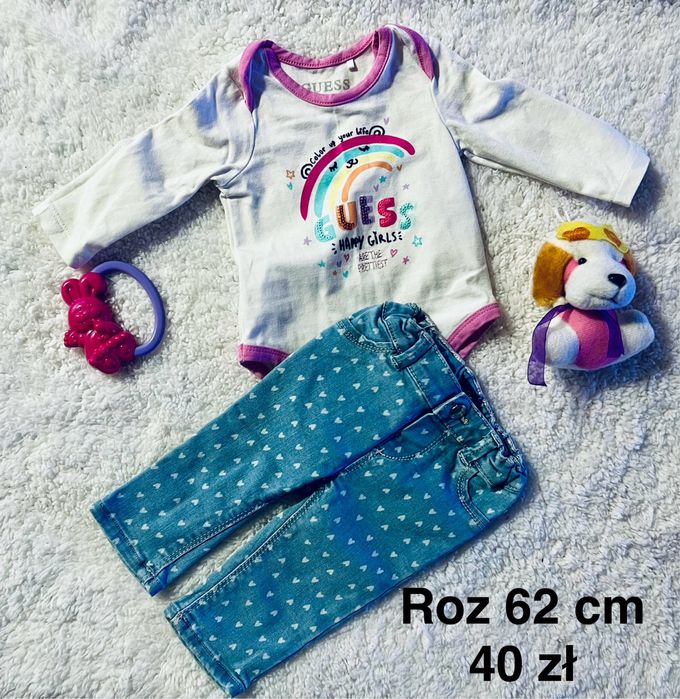 Komplet dla dziewczynki. Roz 62 cm.