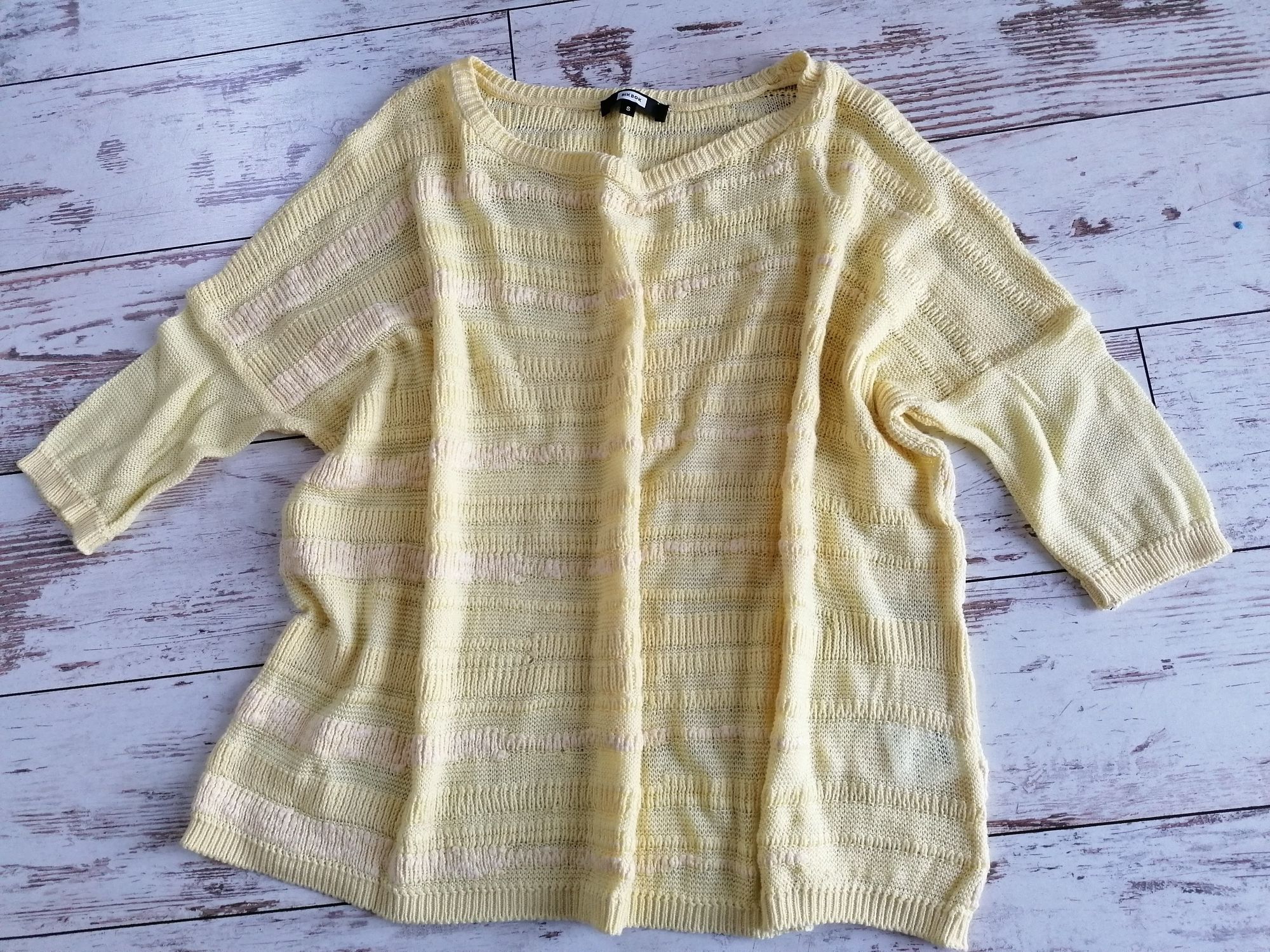 Żółty letni sweterek sweter BIK Bok