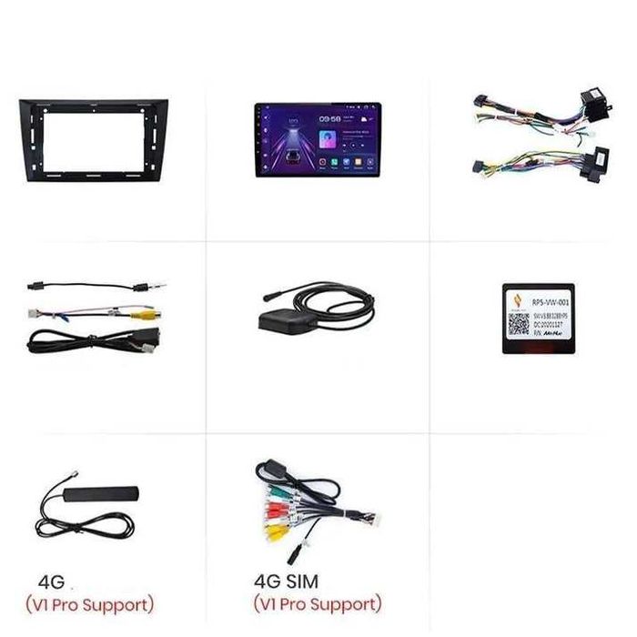 Radio Nawigacja Android Auto do VW Golf 6 od 2008 - 2016, 2GB, 32GB