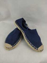 NOWE Damskie niebieskie sandały espadryle rozmiar 38