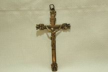 Crucifixo em Bronze com Anjos Querubim 13 cm