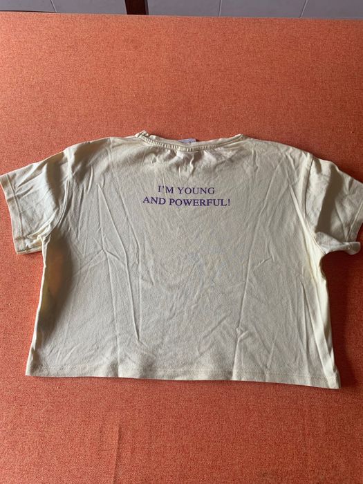 T-shirt amarela curta 10 abos