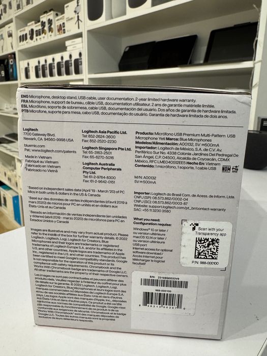Мікрофон USB Premium logitech blue Yeti Blue студійний 988-000100