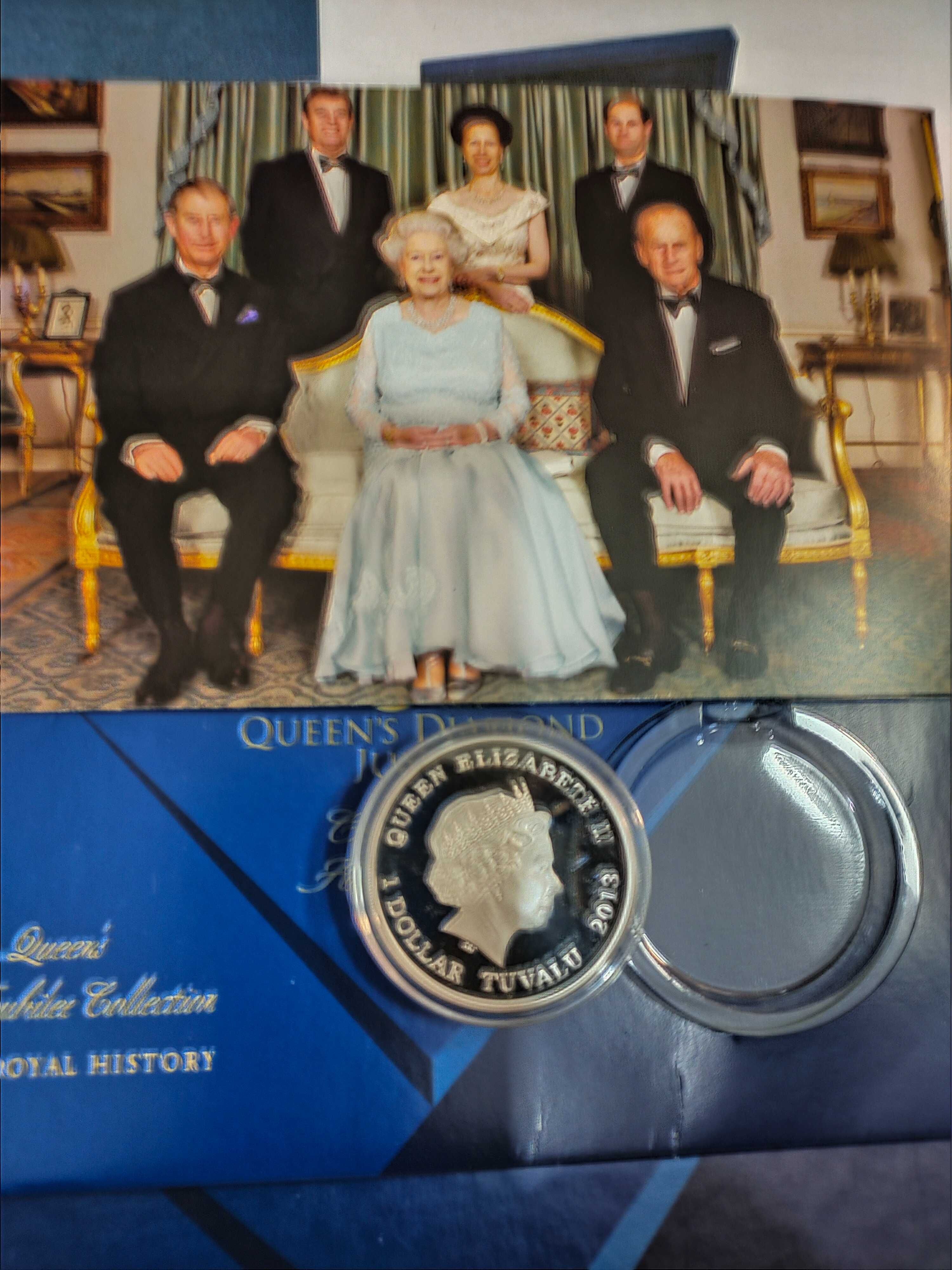 moedas jubileu diamante Rainha Isabel II