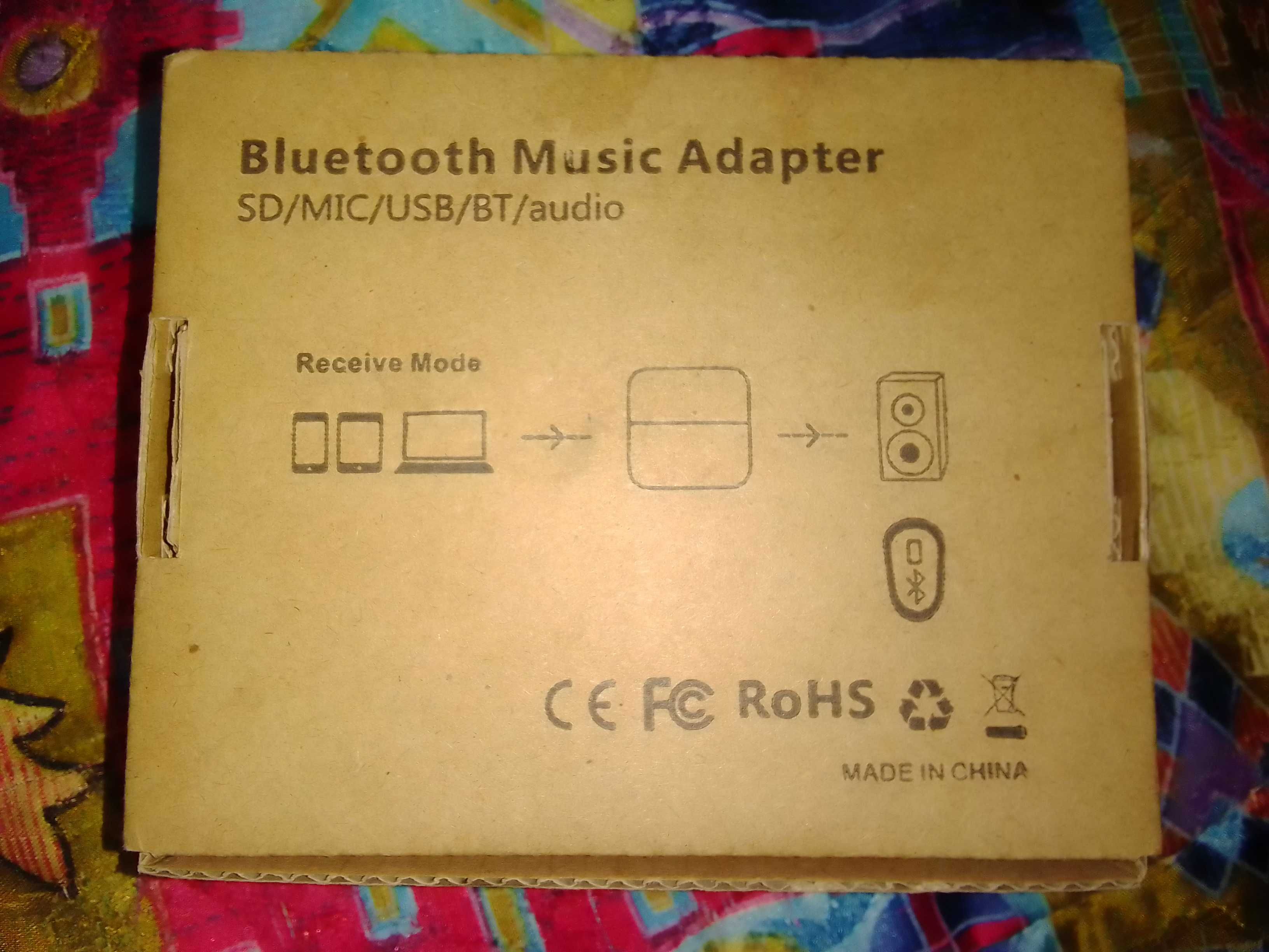 Adaptador "bluetooth music adapter sd/mic/usb/bt/audio"