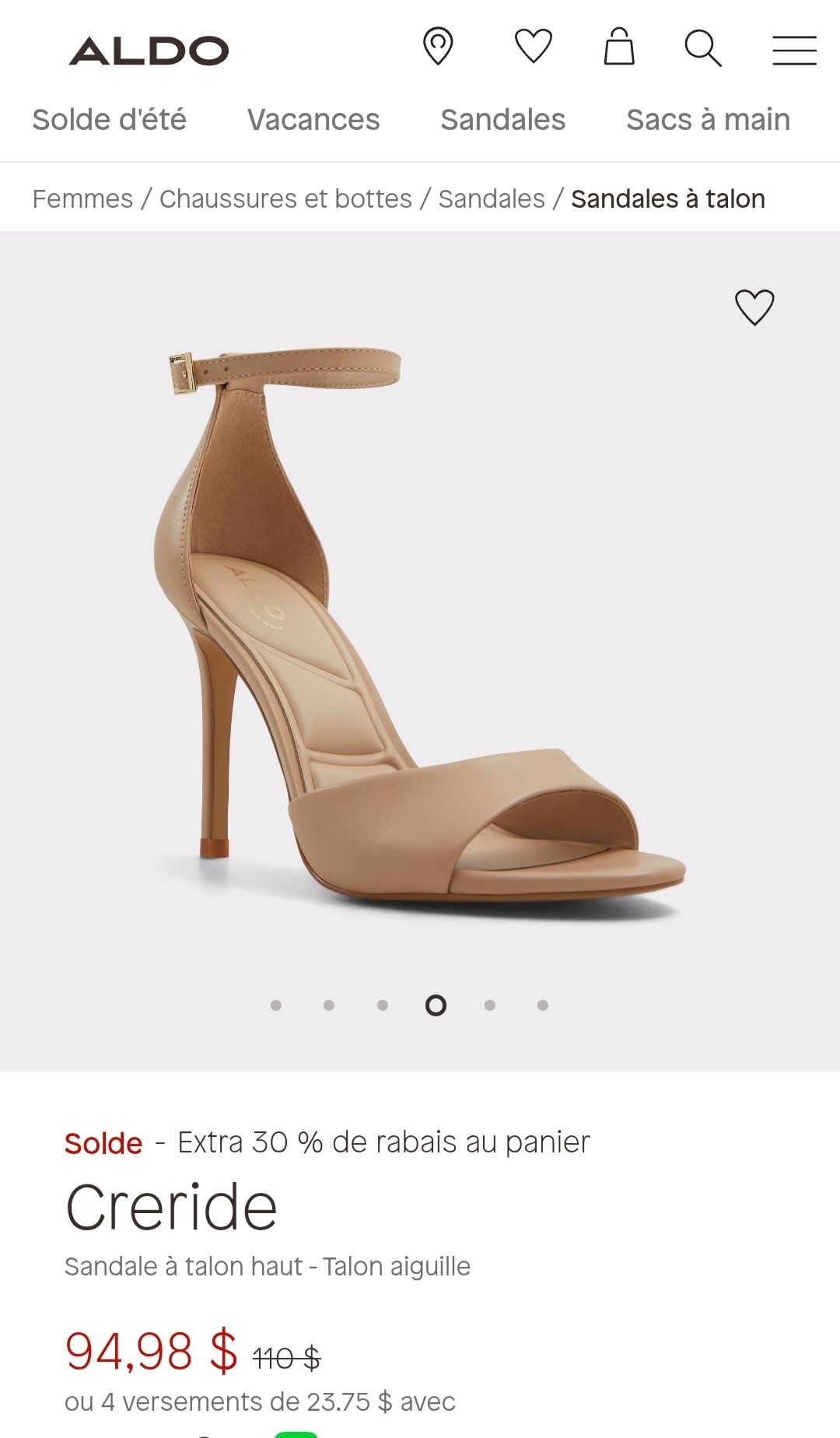 Босоніжки кожані ALDO оригінал вищої якості.