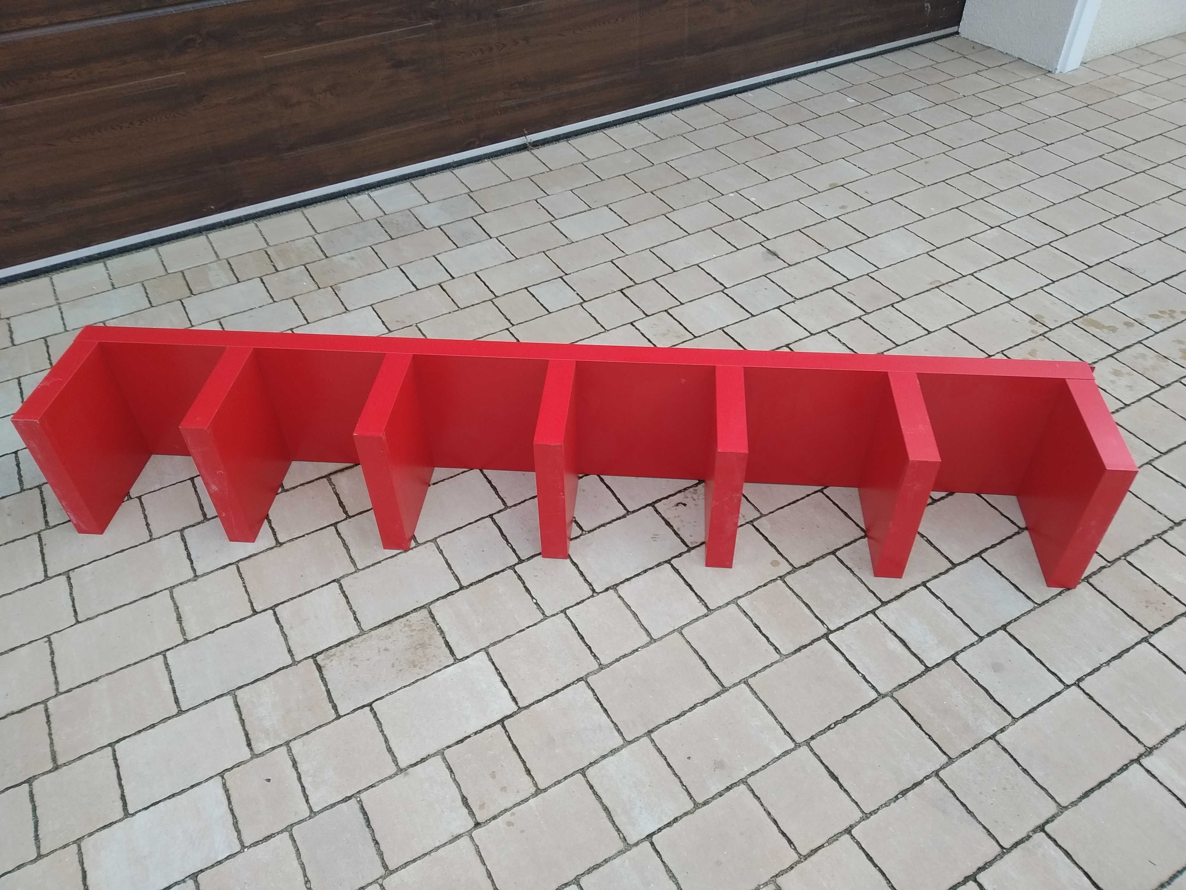 IKEA LACK półka ścienna czerwona regał, 190x30 cm