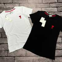 AMI PARIS 2024 Exclusive Женская футболка черная, белая люкс s-xxl хіт
