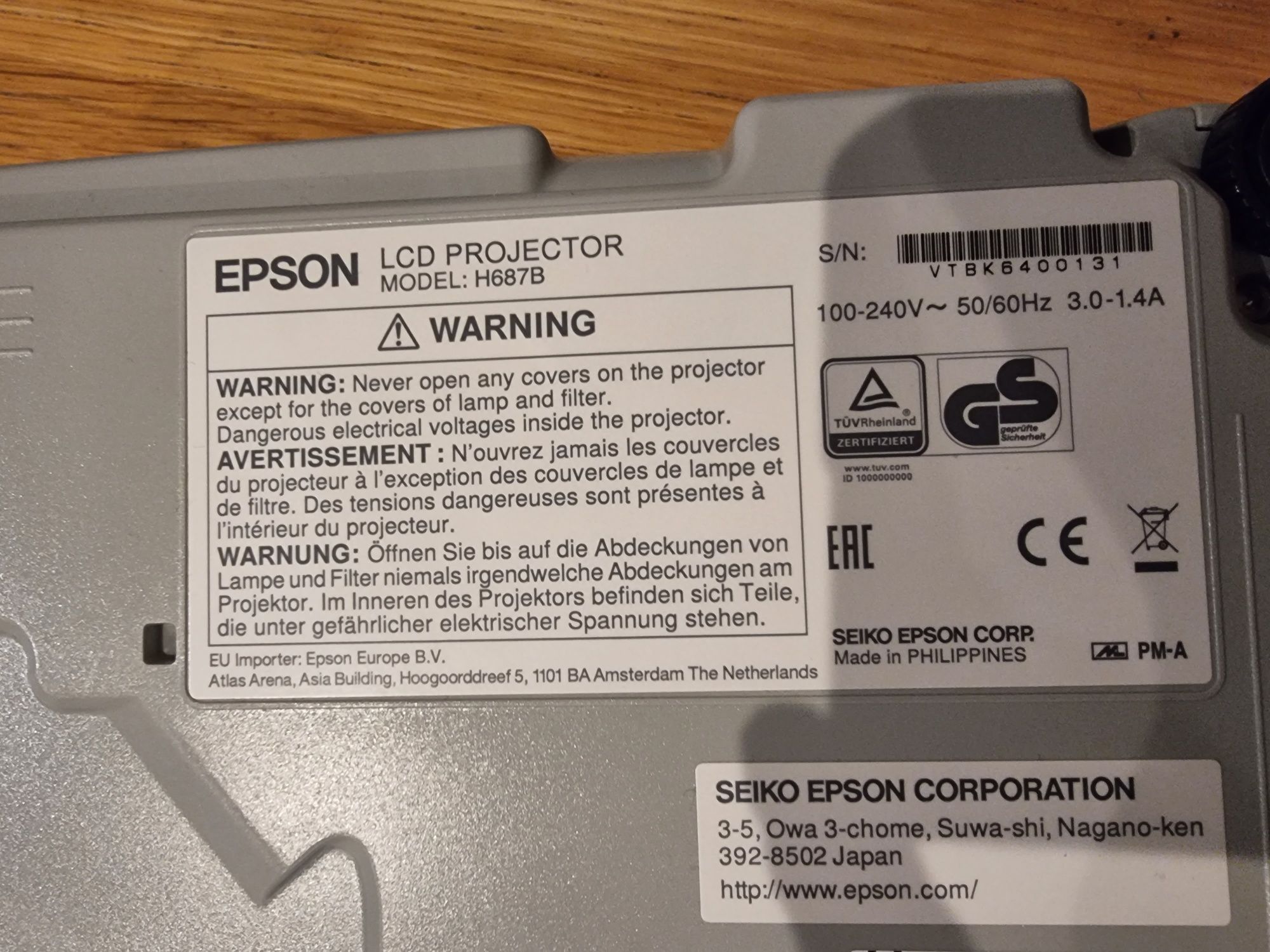 Projektor EPSON EB-98H