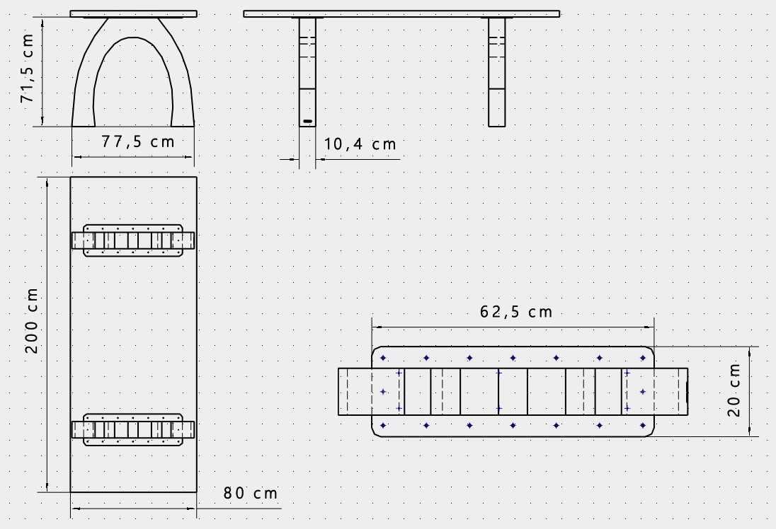 Nogi pająk stołu 3D rama biurka stolika glamour noga meble