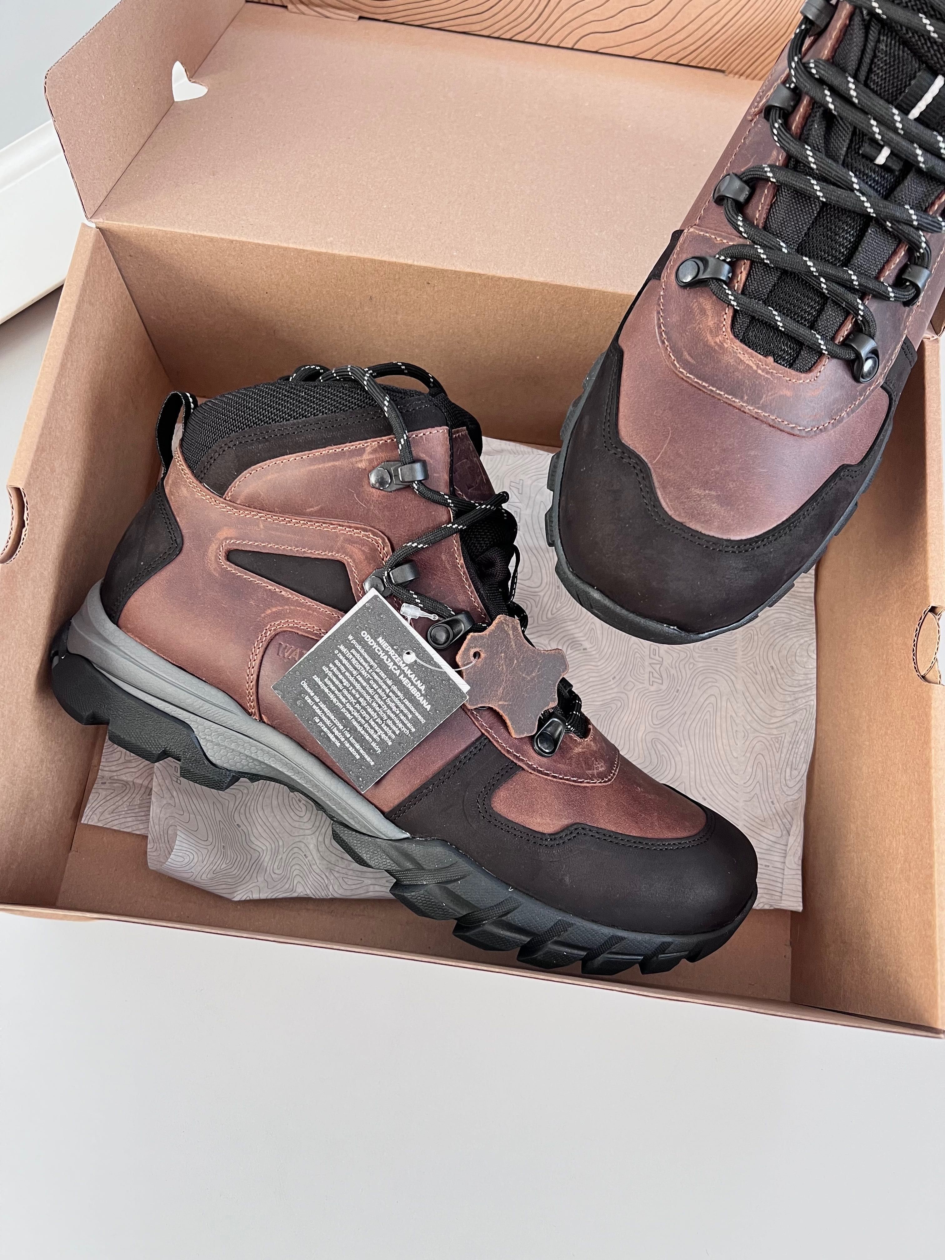 45 Sklep Polska produkcja Nowe buty męskie trekkingowe skóra