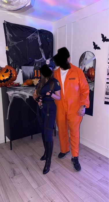 Zestaw kostiumów hallowen – Policjantka i Więzień S/M+ XL/XXL