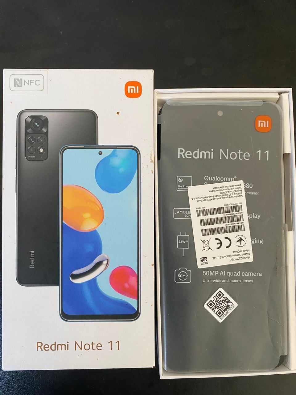 Redmi Note 11, 4GB/128GB, em ótimo estado, sem rachaduras.