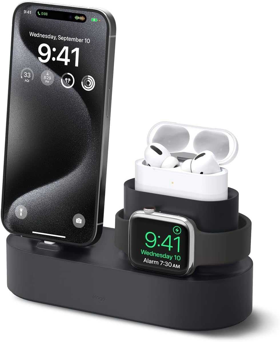 Suporte carregamento elago 3 em 1 para iPhone e Apple watch