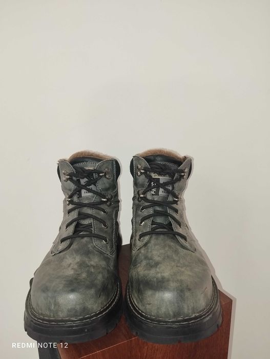 Skórzane buty zimowe męskie