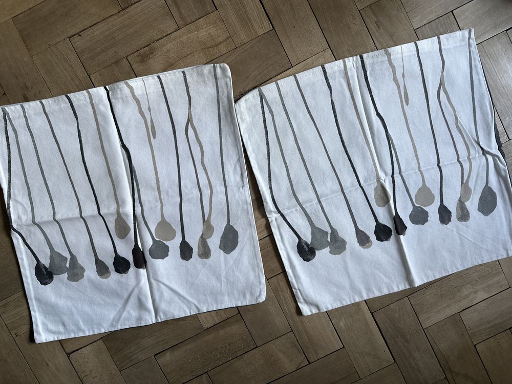 Poszekwa Ikea graficzne kwiaty czarna szara 50x50