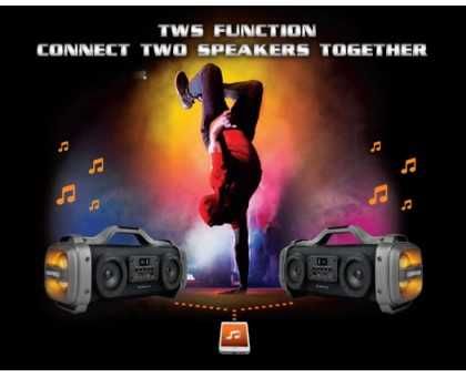 REAL-EL X-770 Black - 60W (bluetooth, подсветка, караоке) новые