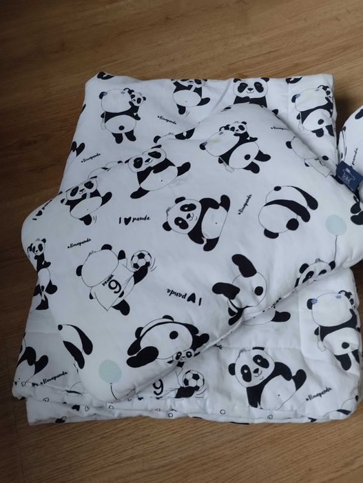 Pościel z wypełnieniem LaMillou dla niemowlaka+ochraniacz PANDA+gratis
