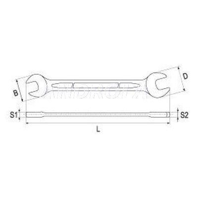 Klucz Płaski Satynowy 21X23Mm Crv6140 Yato Yt-0125