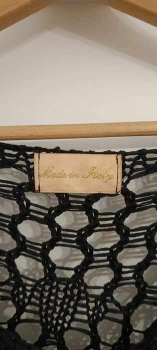 Czarna narzuta plażowa Boho wełnian Andżela a