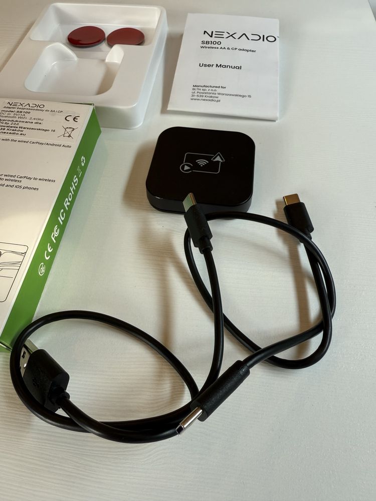 Nexadio SB100 Carplay, Android Auto wireless adapter