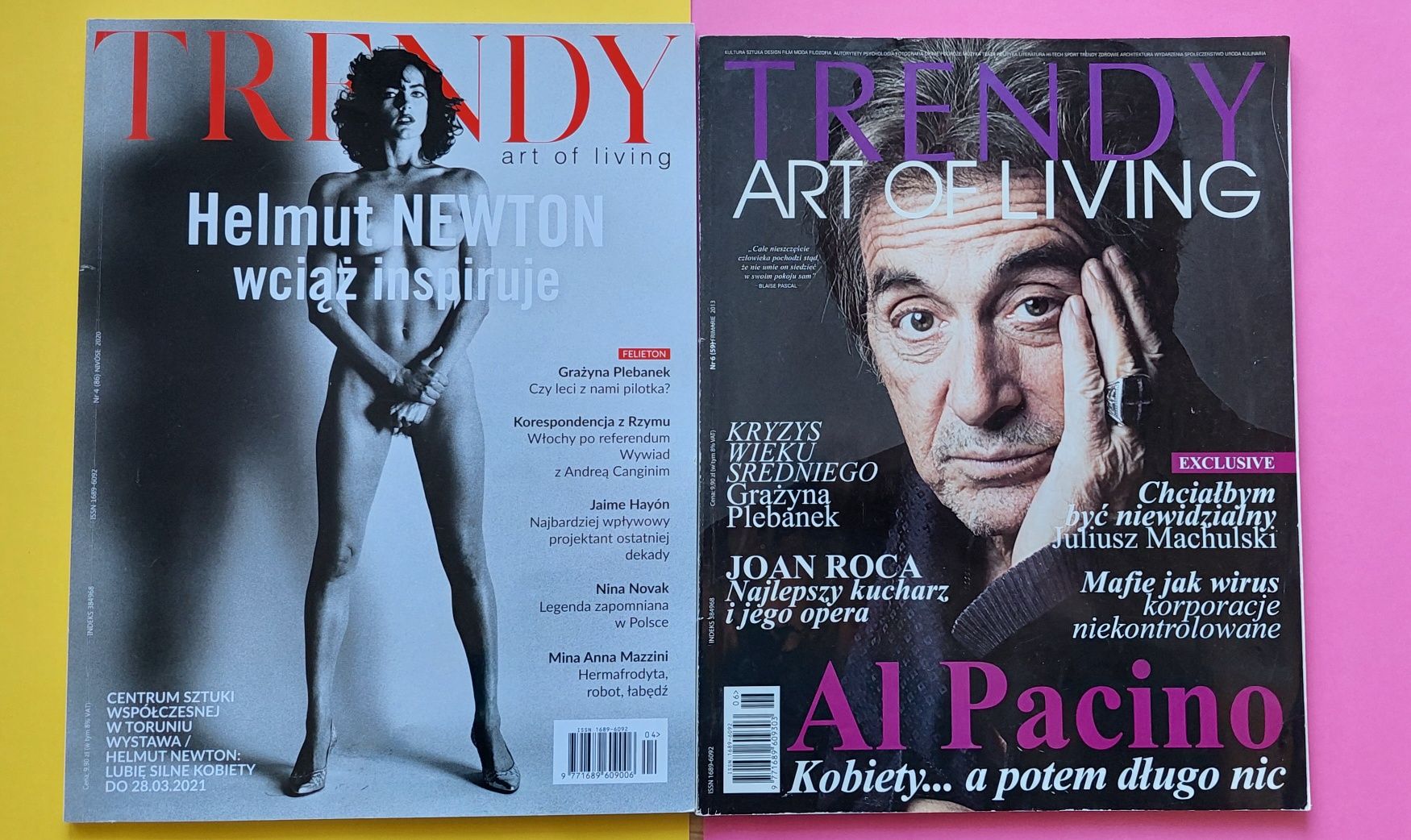 TRENDY magazyn 5 szt. TOKARCZUK Al Pacino Diaz Helmut Newton